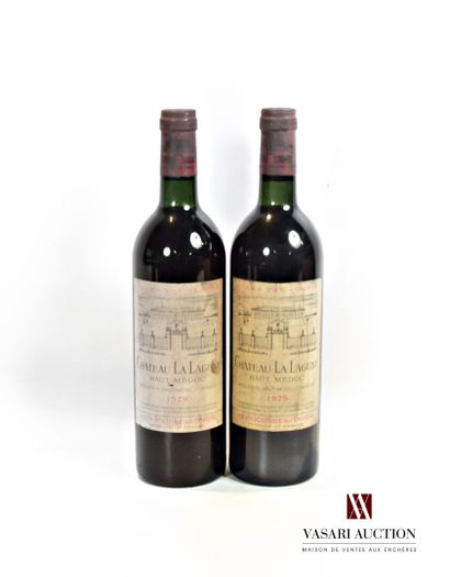 null 2 bouteilles	Château LA LAGUNE	Haut Médoc GCC	1979

	Et. fanées et tachées (2...