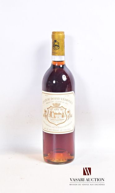 null 1 bouteille	Château DOISY VÉDRINES	Sauternes GCC	1989

	Et. tachée. N : mi/bas...