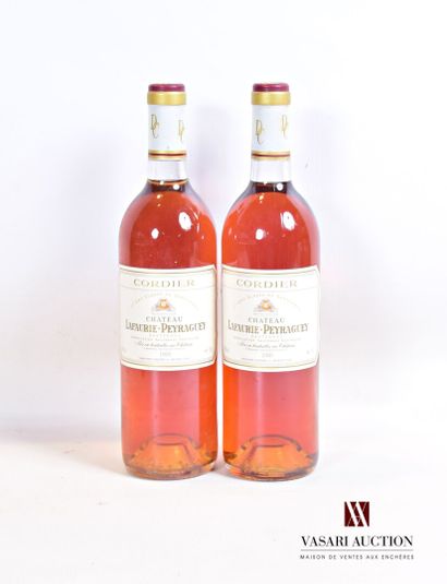 null 2 bouteilles	Château LAFAURIE-PEYRAGUEY	Sauternes 1er CC	1990

	E. excellentes....
