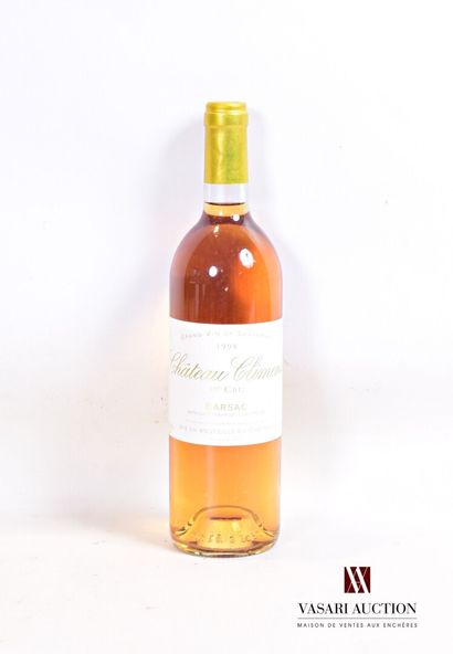 null 1 bouteille	Château CLIMENS	Barsac 1er CC	1998

	Présentation, niveau et couleur,...