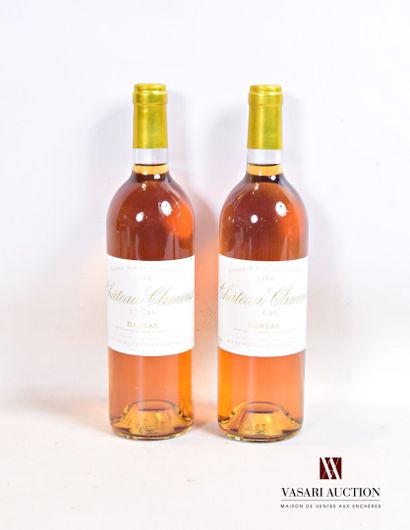 null 2 bouteilles	Château CLIMENS	Barsac 1er CC	1998

	Présentation, niveau et couleur,...