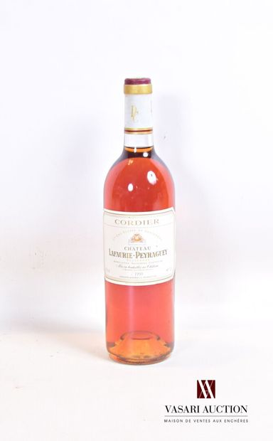null 1 bouteille	Château LAFAURIE-PEYRAGUEY	Sauternes 1er CC	1990

	Et. légèrement...