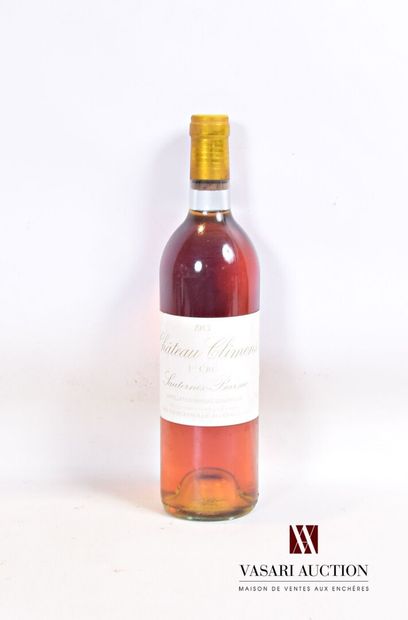 null 1 bouteille	Château CLIMENS	Barsac 1er CC	1983

	Et. tachée. N : bas goulot...