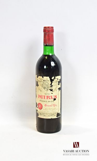 null 1 bouteille	PÉTRUS	Pomerol	1979

	Et. déchirée, parfaitement lisible. N : bas...