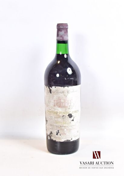 null 1 magnum Château PONTAC LYNCH Margaux CBS 1974

	Faded, stained and very torn....