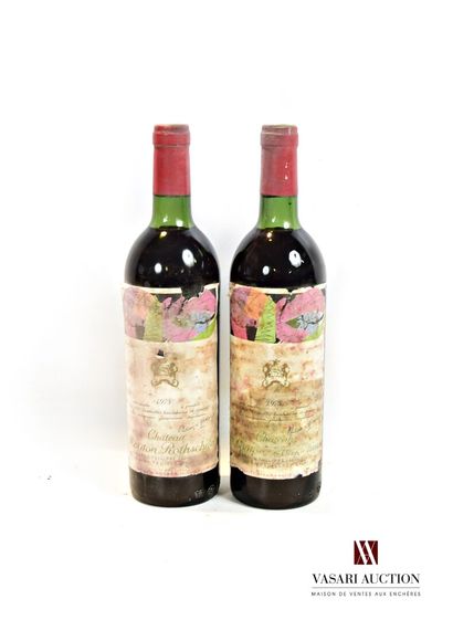 null 2 bottles Château MOUTON ROTHSCHILD Pauillac 1er GCC 1975

	Et. of Andy Warhol,...