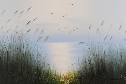 null RAYMOND (XXèmle siècle)

L'envol des oiseaux migrateurs au dessus d'un étang...
