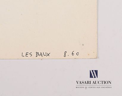 null Ecole française (XXème siècle)

Les Baux 

Technique miste sur papier cartonné

Titrée...