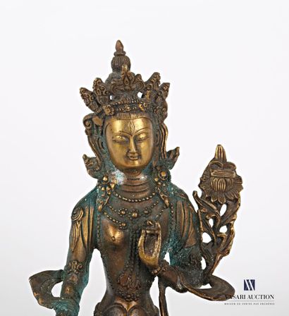 null TIBET

Bronze subject representing Tara sitting on a base with gadroons

(wear...