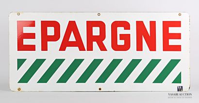 null Double-sided sign in enamelled sheet metal of rectangular shape with the inscription...