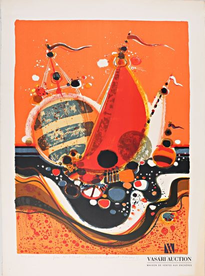 null MENGUY Frédéric (1927-2007), d'après

Voiliers

Lithographie en couleurs

Signée...