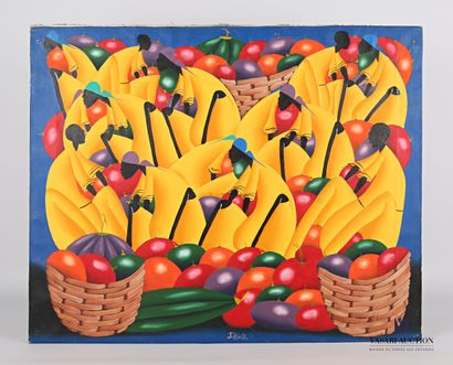 null LUBIN R. (XXème siècle)

Le marché aux fruits

Acrylique sur toile 

Signée...
