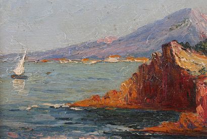 null AFASSE M. (XXème siècle)

Les roches rouges avec vue sur Théoule sur mer

Huile...