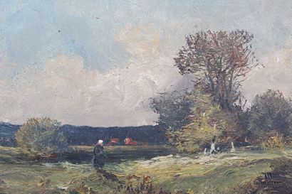 null LANDAU (XIXème - XXème siècle)

Promenade paysanne

Huile sur panneau

Signée...