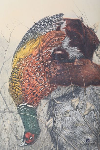 null DANCHIN Léon (1887-1938), after

Spaniel holding a pheasant in its mouth

Color...