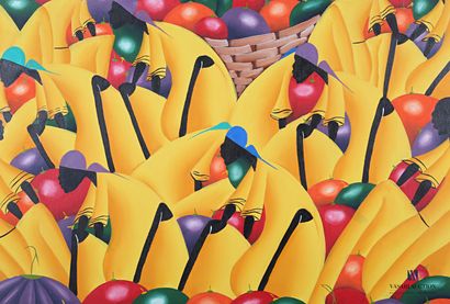 null LUBIN R. (XXth century)

The fruit market

Acrylic on canvas 

Signed at the...