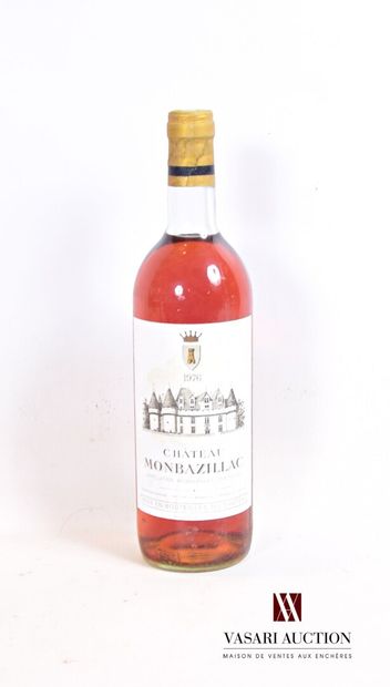 null 1 bouteille	MONBAZILLAC mise Château Monbazillac		1976

	Et. excellente. N :...