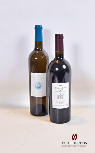 null Lot of 2 bottles including :

1 bottle TURSAN white "Baron de Bachen" 2009

1...