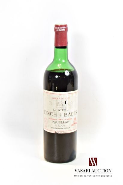 null 1 bouteille	Château LYNCH BAGES	Pauillac GCC	1975

	Et. un peu fanée, tachée...