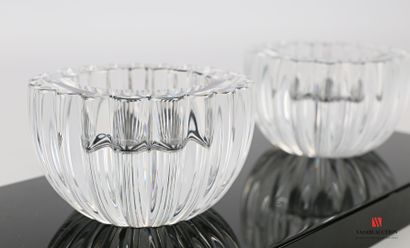 null Kenzo TAKADA (1939-2020), after & BACCARAT

Three cast crystal photophores in...