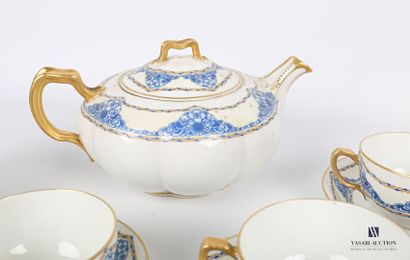 null LIMOGES Haviland & Co manufacture de 

Service à thé en porcelaine blanche à...
