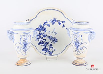 null BORDEAUX - JULES VIEILLARD Manufacture of

Lot in fine earthenware with decoration...