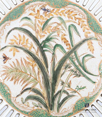 null CHINA

Plate in cracked porcelain decorated in the basin with foliage and insects,...