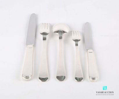 null Set in silver 800 thousandths including a cutlery, a fork for entremet, a table...