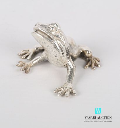 null Silver subject representing a frog 

Weight : 100,84 g

Length : 4,5 cm