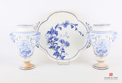 null BORDEAUX - JULES VIEILLARD Manufacture of

Lot in fine earthenware with decoration...