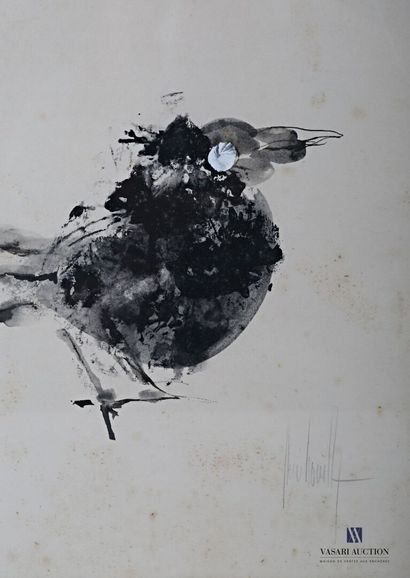null BOUILLY René (1921-2019)

Oiseau

Encre de chine et rehauts de blanc sur papier

Signée...