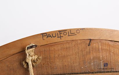 null FOLLOT PAUL (1877-1941)

Miroir à vue ovale en poirier mouluré, ourlé d'une...