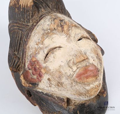 null PUNU - GABON and REPUBLIC OF CONGO

Moukudji face mask made of wood with white...
