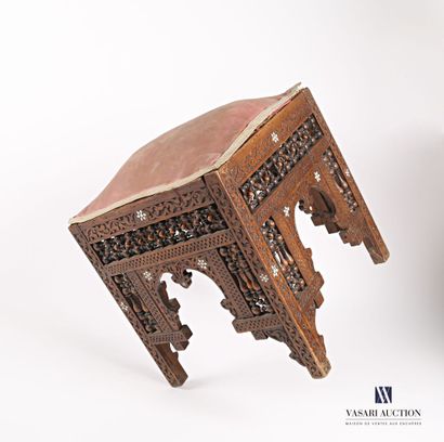 null Living room furniture in natural wood molded and carved friezes of foliage and...