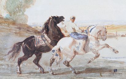 null VEYRASSAT Jules Jacques (1828-1893)

The rider with two spirited horses

Watercolor...