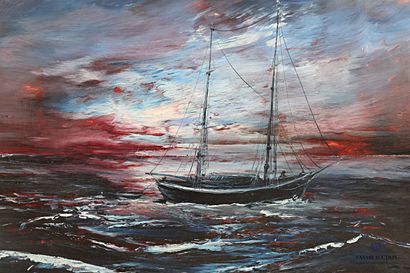 null BIZET Raymond Jean (1922-2015)

Sailboat at dusk

Oil on canvas

Signed lower...