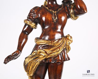null Nubian torchbearer in carved wood and varnished with double patina

20th century

Height...