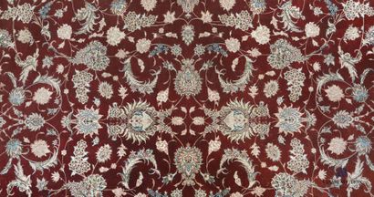 null 
Carpet probably Tebriz, (warp, weft and velvet wool and silk), Northwest Persia,...