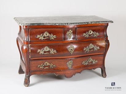null Chest of drawers called tomb in molded mahogany, it opens in front of four drawers...