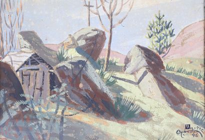 null LAGORRE René Gaston (1913-2004) 

Hut at the Calvary

Watercolor 

Signed and...