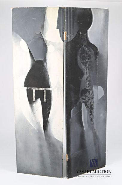 null BOUILLY René (1921-2019)

The mechanics of bodies 

Painted wood screen 

Signed...