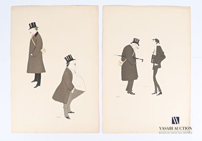 null SEM (1863-1934), after

Generational Encounter - Two caricatures of men in top...