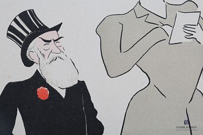 null SEM (1863-1934), d'après

Trois caricatures chapeautées - L'élégant et sa dame...