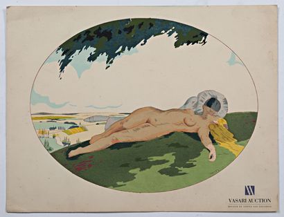 null TITO Ettore (1859-1941)

One of the five senses 

Stencil with oval view

Signed...