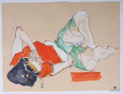 null HAISLEY Robert (1946-2020)

Figure contemporaine

Aquarelle et fusain

(papier...