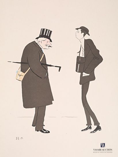 null SEM (1863-1934), d'après

Rencontre générationnelle - Deux caricatures d'hommes...