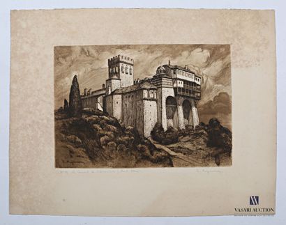 null KOGEVINAS Lykourgos (1887-1940)

N°11 The convent of Stavroniketa (Mount Athos)

Etching

Signed...