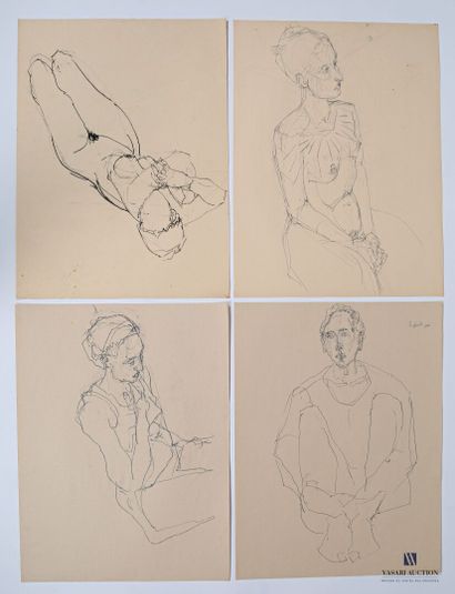 null HAISLEY Robert (1946-2020)

Contemporary figures

Four pencil sketches on paper

(foxing)

61...