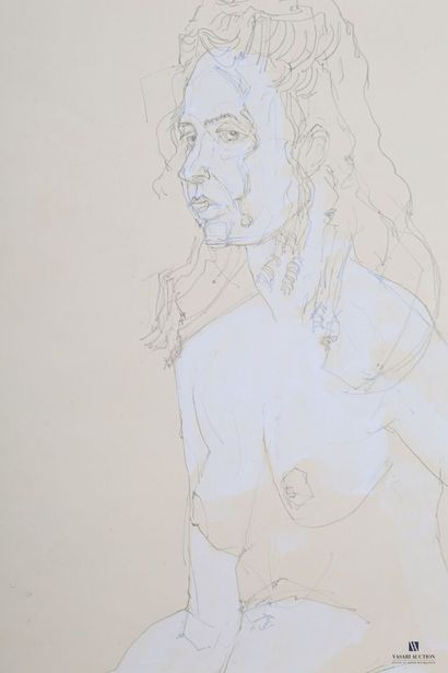 null HAISLEY Robert (1946-2020)

Figure contemporaine

Crayon et gouache sur papier

61...