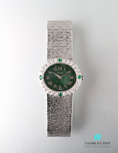  Piaget, montre bracelet de dame en or blanc 750 millièmes, modèle Jackie Kennedy,...